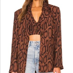We Wore What Snake Print Blazer